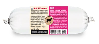 Barfmenu Lam Hondenvoer 500 GR