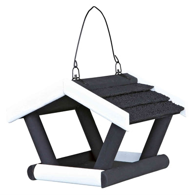 Trixie Natura Voederhuis Hangend Grenenhout Zwart / Wit