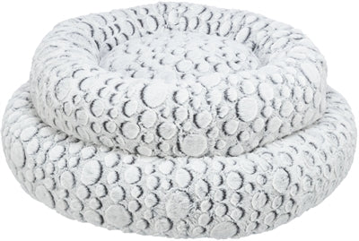 Trixie Hondenmand Mila Rond Pluche Wit / Grijs 60X60 CM
